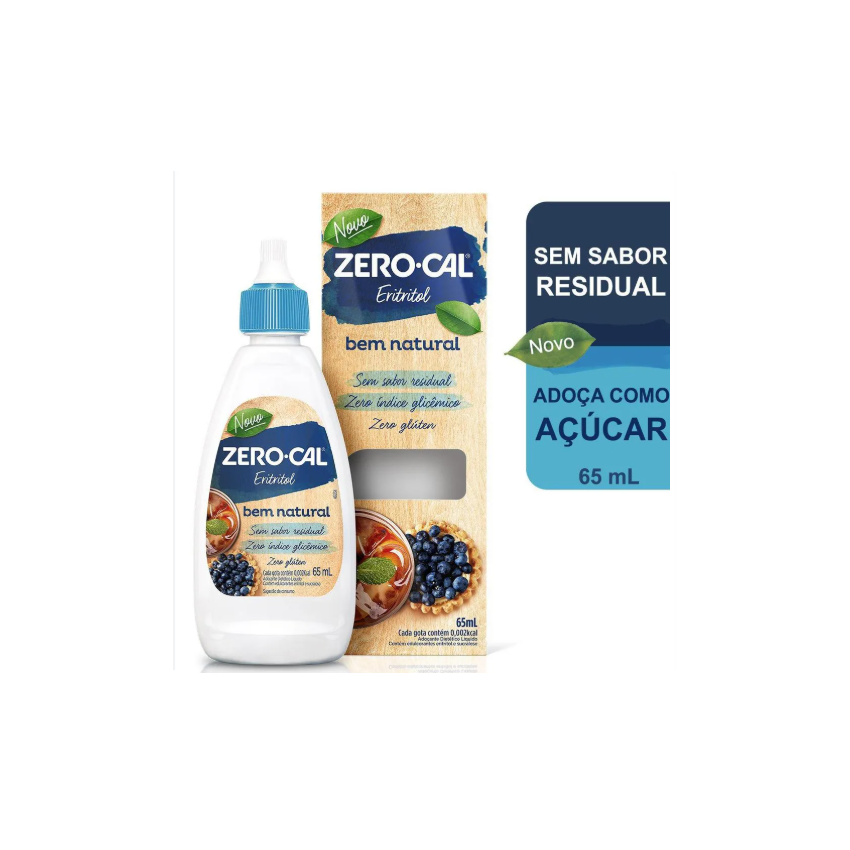 ADOÇANTE ZEROCAL ERITRITOL COM 65ML
