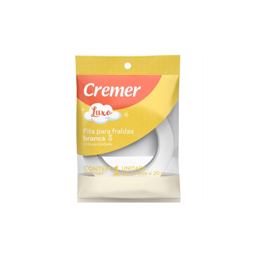 FITA ADESIVA CREMER BRANCA 19MMX20M