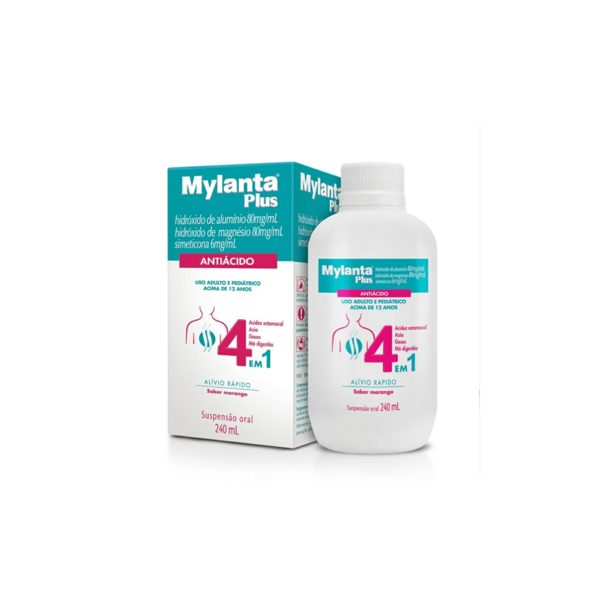 MYLANTA PLUS ANTIACIDO SABOR MORANGO COM 240ML