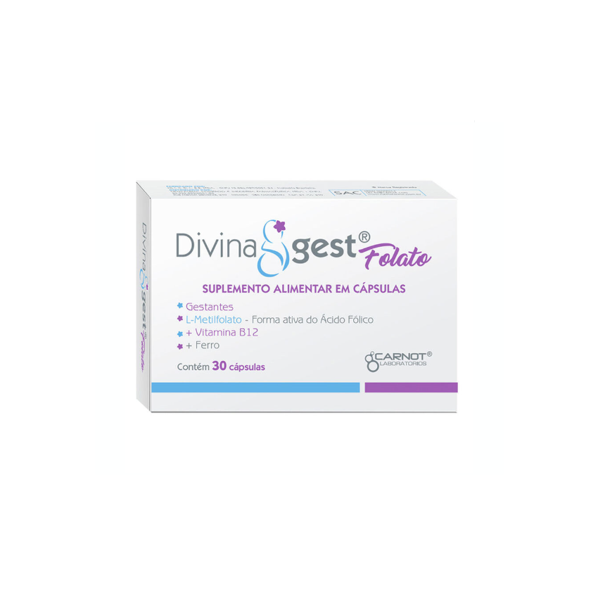 SUPLEMENTO ALIMENTAR DIVINA GEST FOLATO COM 30 CAPSULAS