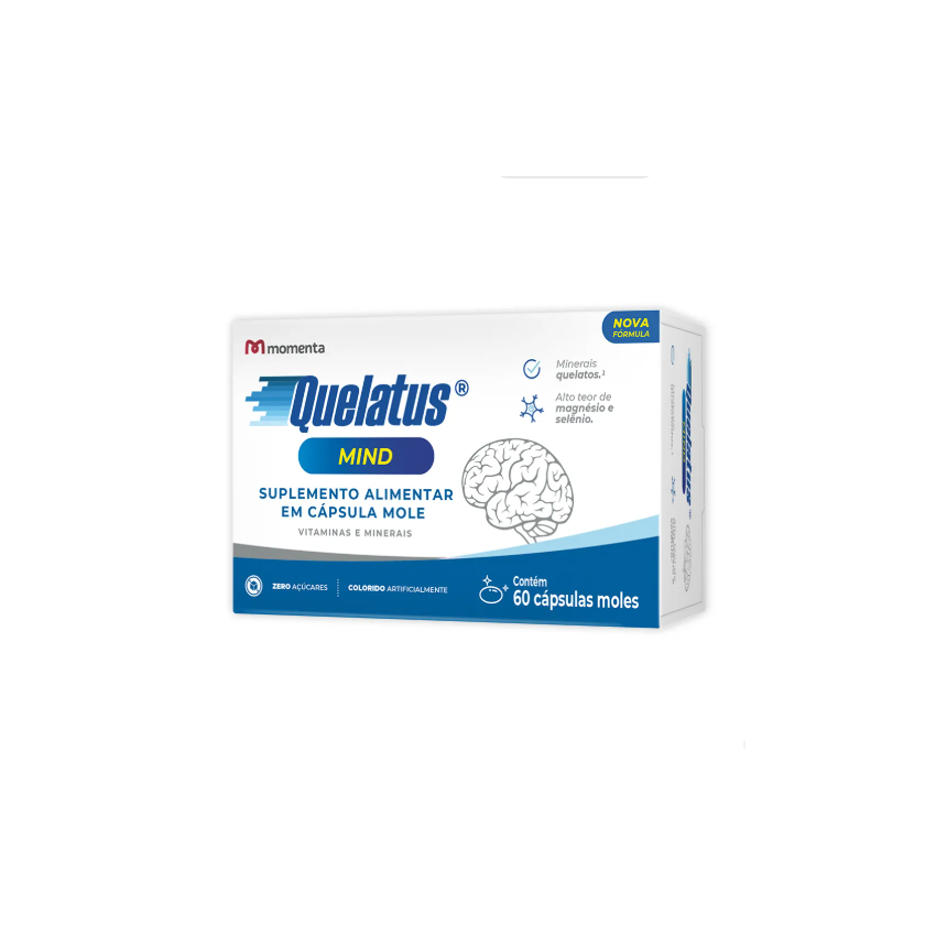 QUELATUS MIND ZERO AÇUCAR COM 60 CAPSULAS MOLES