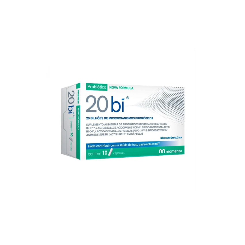 PROBIOTICO 20 BI 10 CAPSULAS- VALIDADE 06/2026