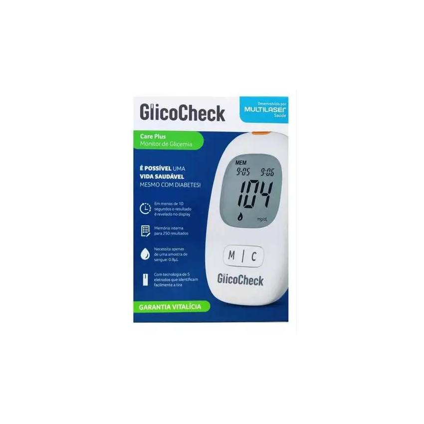 MONITOR DE GLICEMIA GLICOCHECK CARE PLUS HC4847