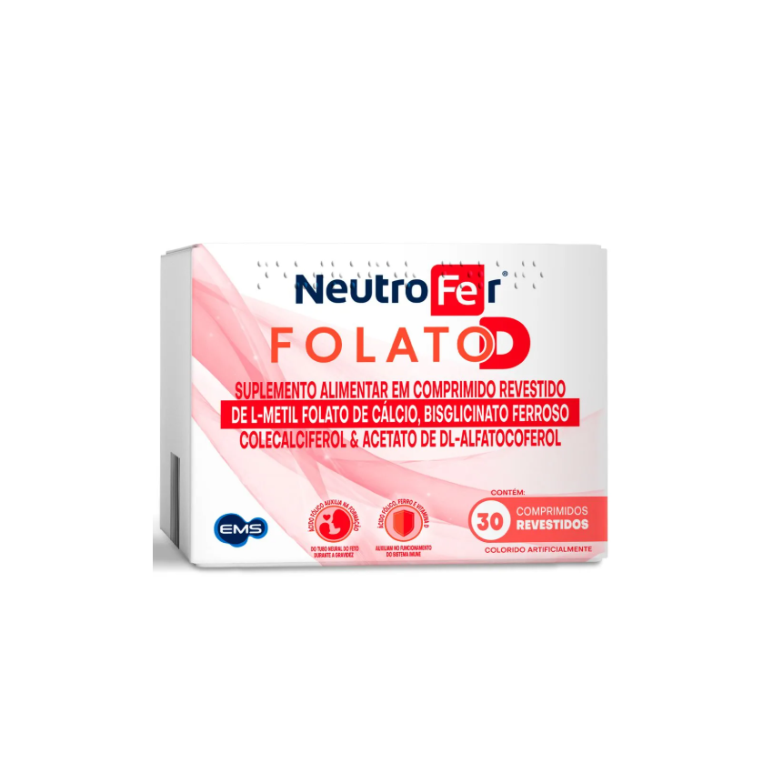 NEUTROFER FOLATO D COM 30 COMPRIMIDOS