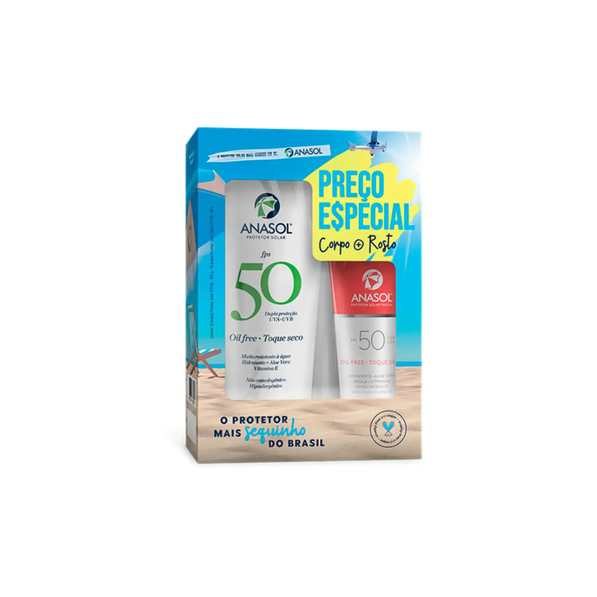 KIT ANASOL FPS50 COM 200G +FACIAL FPS50 COM 60 G
