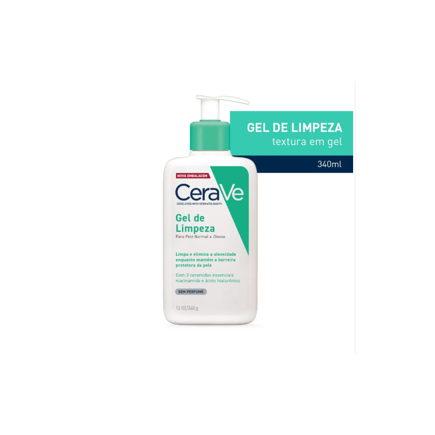 GEL DE LIMPEZA CERAVE SEM PERFUME COM 340G