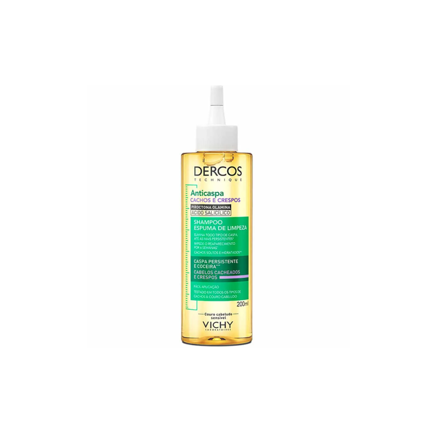 DERCOS SHAMPOO ANTICASPA CACHEADOS E CRESPO 200ML