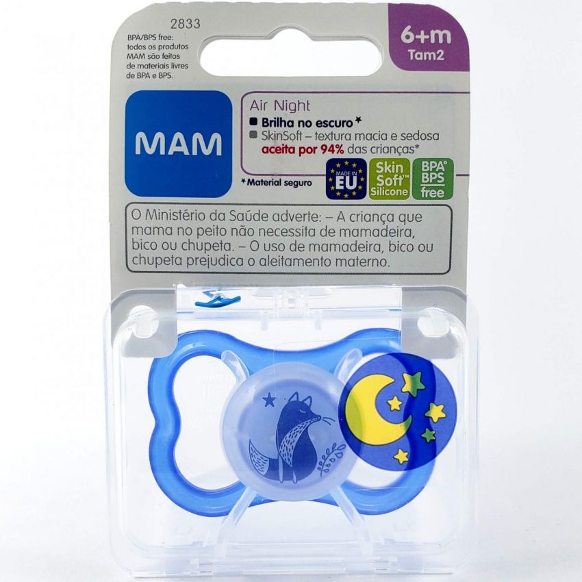 CHUPETA MAM AIR NIGHT 6+ MESES AZUL