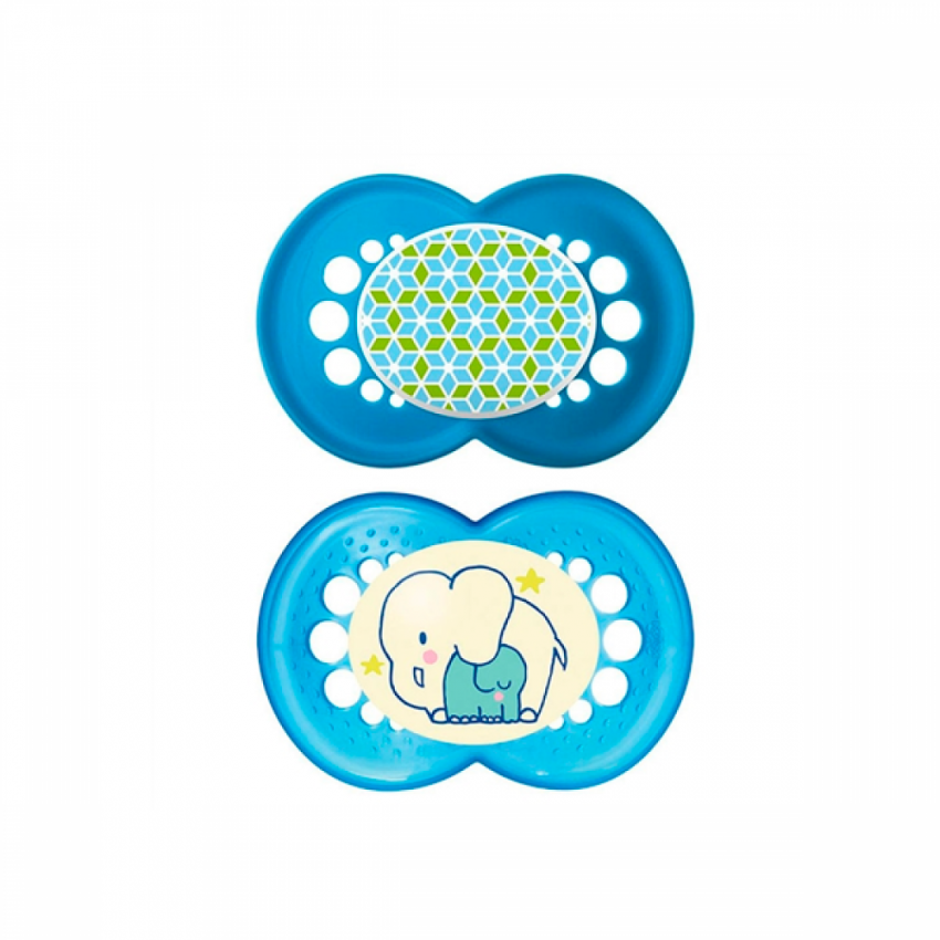 CHUPETA MAM ORIGINAL NIGHT 6+ MESES AZUL 2 UND