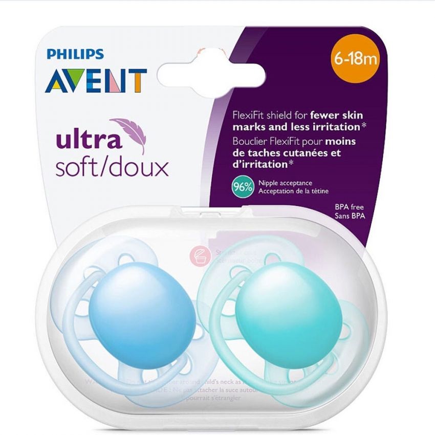 CHUPETA AVENT ULTRA SOFT LISA 6-18 MESES 2 UND 