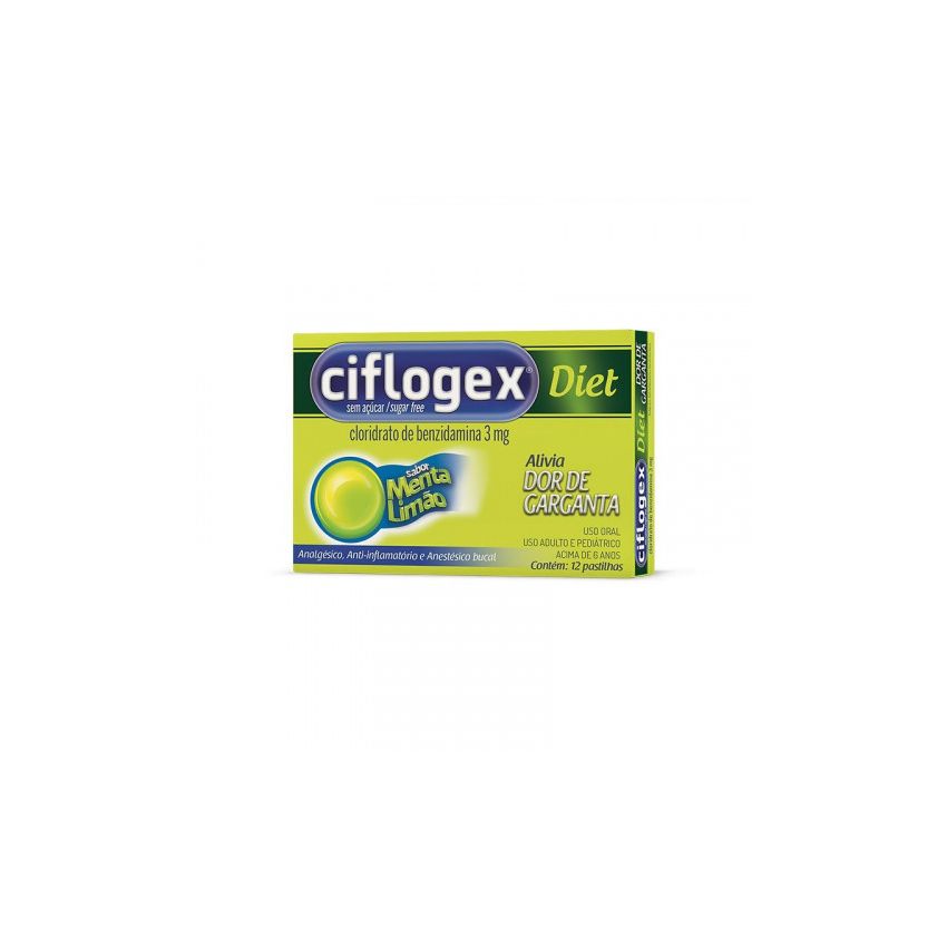 CIFLOGEX DIET MENTA-LIMÃOCOM 12 PASTILHAS-CIMED-