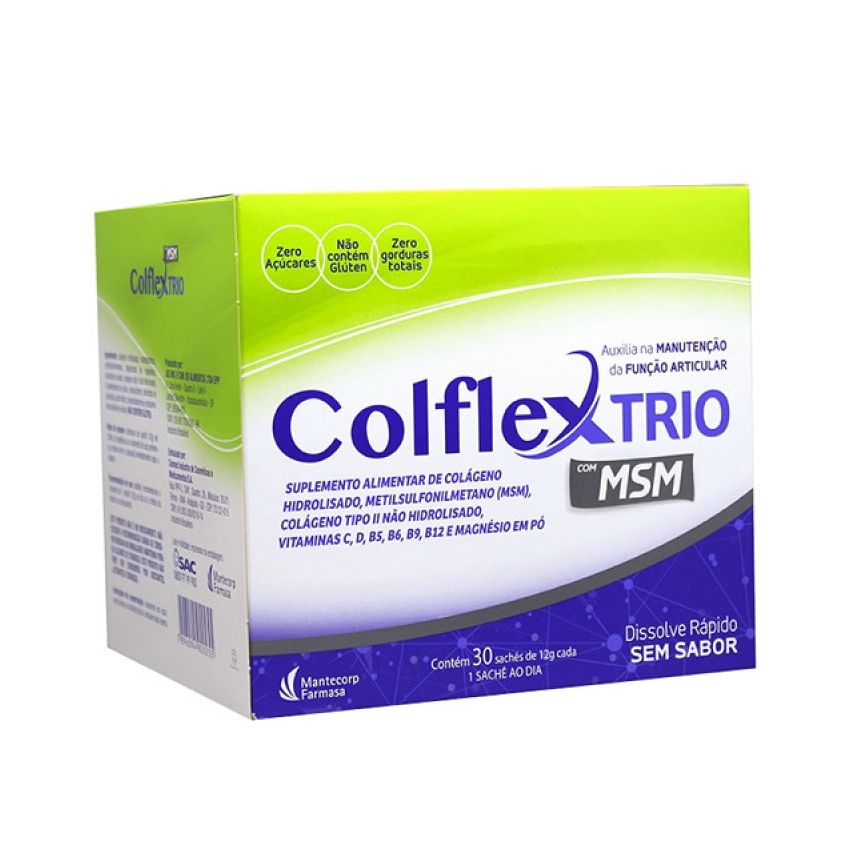 COLFLEX TRIO COM 30 SACHÊS DE 12 GRAMAS MANTECORP