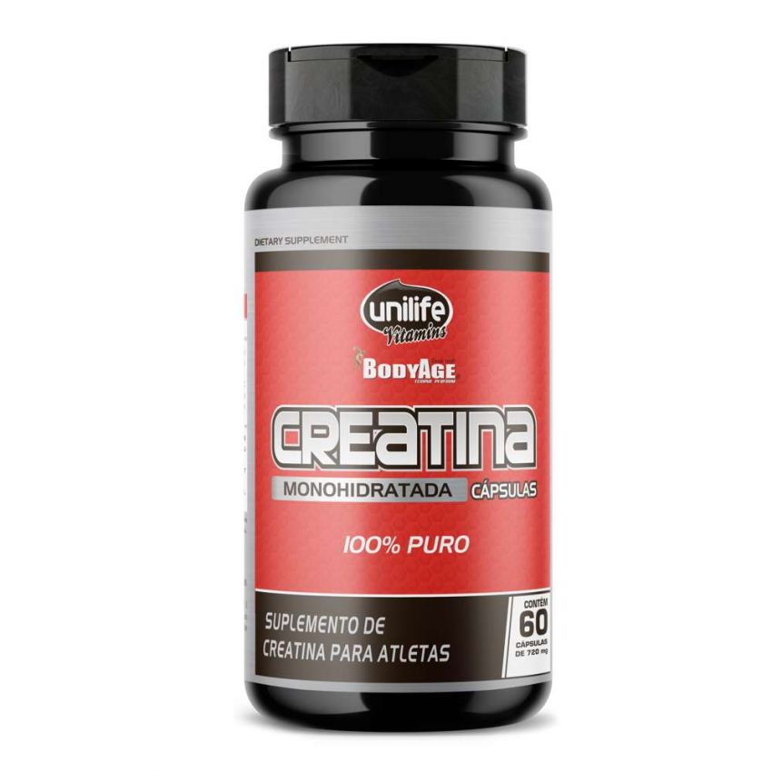 CREATINA ATP MONOHIDRATADA 720MG COM 60 CAPSULAS UNILIFE