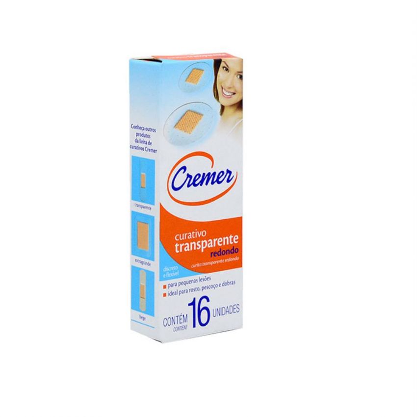 CURATIVO CREMER TRANSPARENTE REDONDO COM 16 UNIDADES