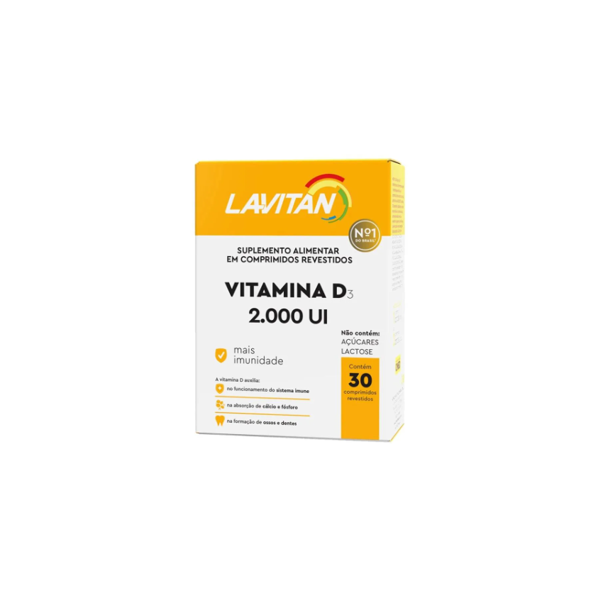 LAVITAN VITAMINA D3 2000UI COM 30 COMPRIMIDOS