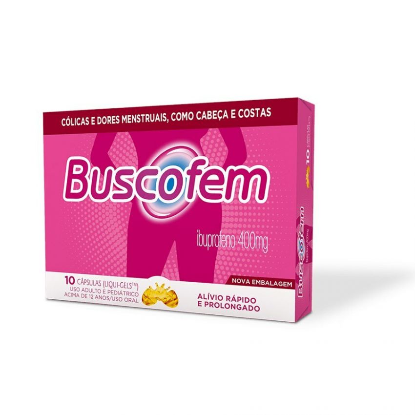 BUSCOFEM GEL 400MG COM 10 CÁPSULAS