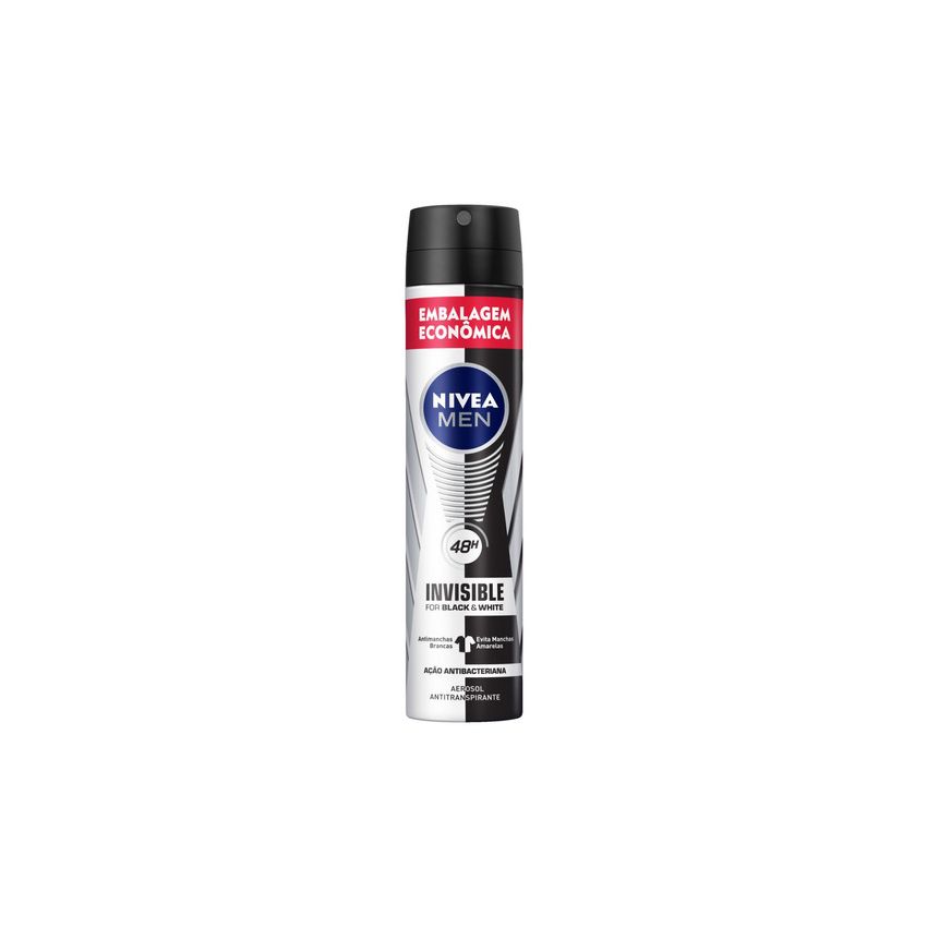 DESODORANTE AEROSOL NIVEA B&W M INVIS COM 200ML