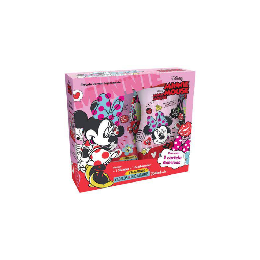 KIT SHAMPOO+CONDICIONADOR MINIE ROCKS DOTS 250ML 