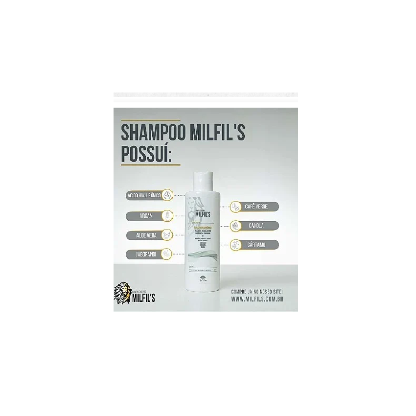 SHAMPOO MILFIL´S ACIDO HIALORONICO COM 500ML