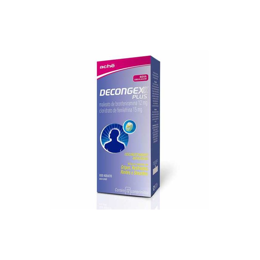 DECONGEX PLUS COM 12 COMPRIMIDOS