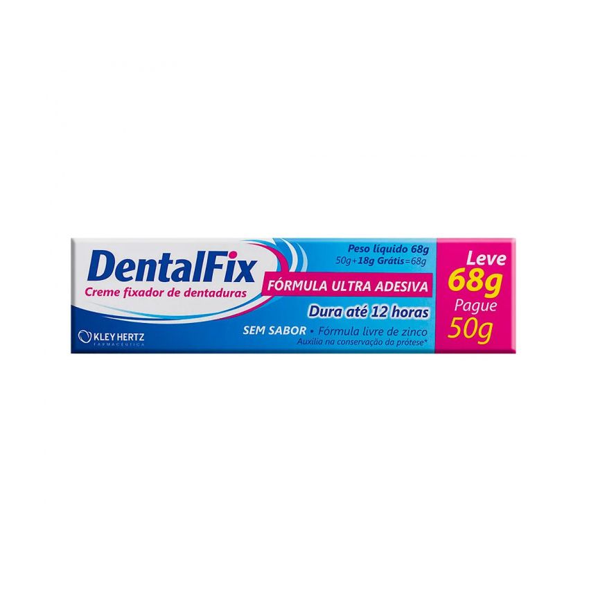 DENTALFIX CREME FIXADOR PARA DENTADURA SEM SABOR L 68G P 50G