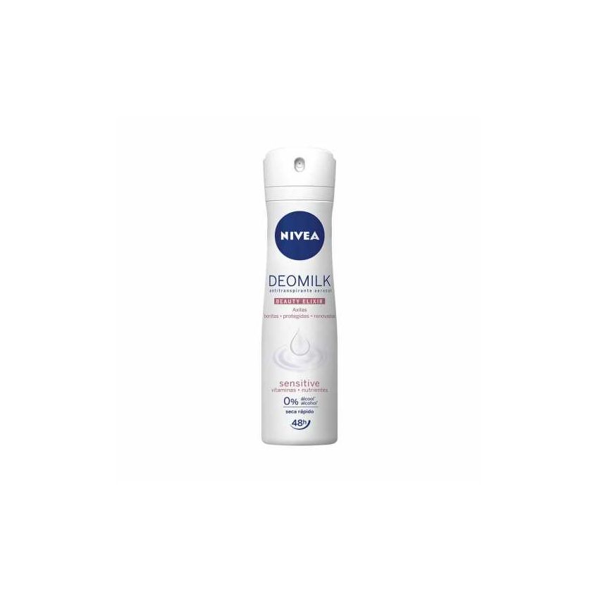 DESODORANTE AEROSOL NIVEA DEOMILK SENSITIVE 150ML - VALIDADE 12/2026