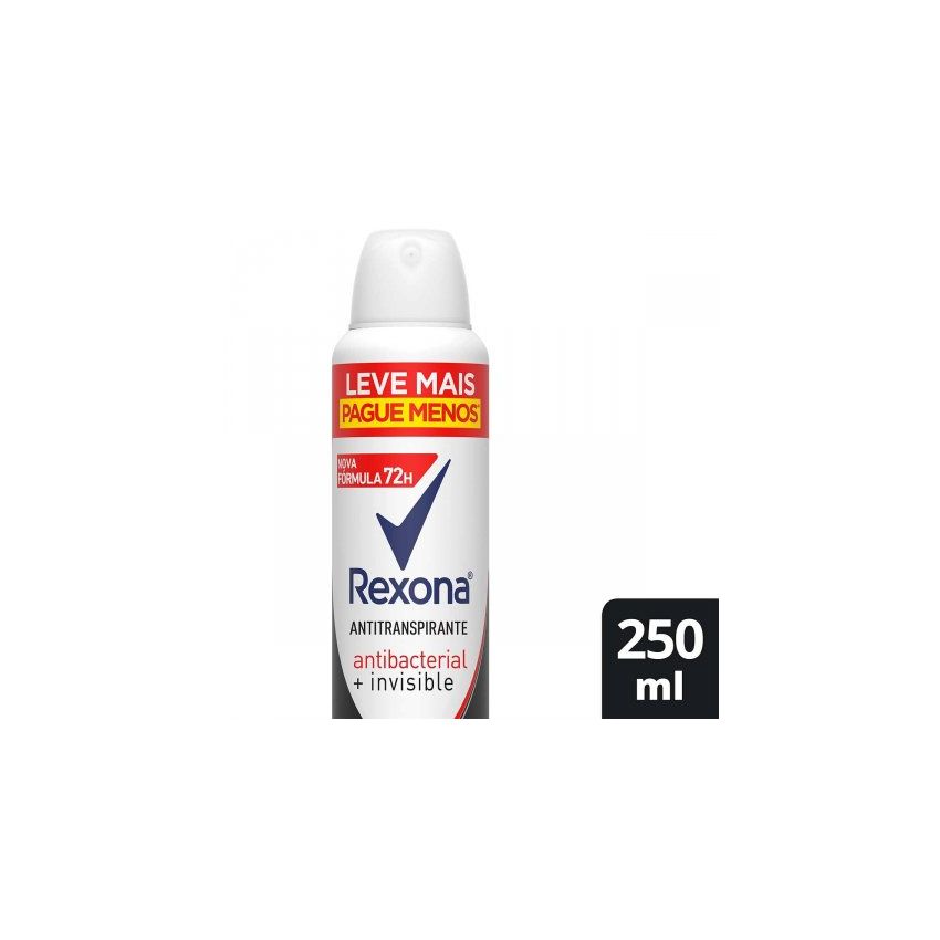 DESODORANTE AEROSOL REXONA ANTIBACTERIAL INVISIBLE 250ML