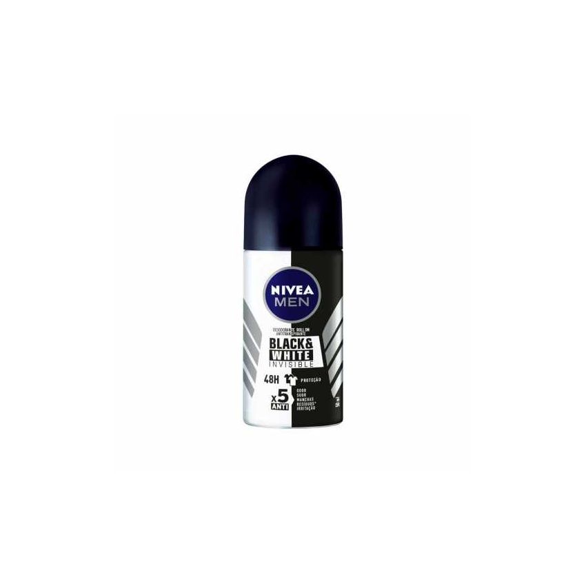 DESODORANTE ROLL-ON NIVEA FOR MEN BLACK & WHITE 50ML
