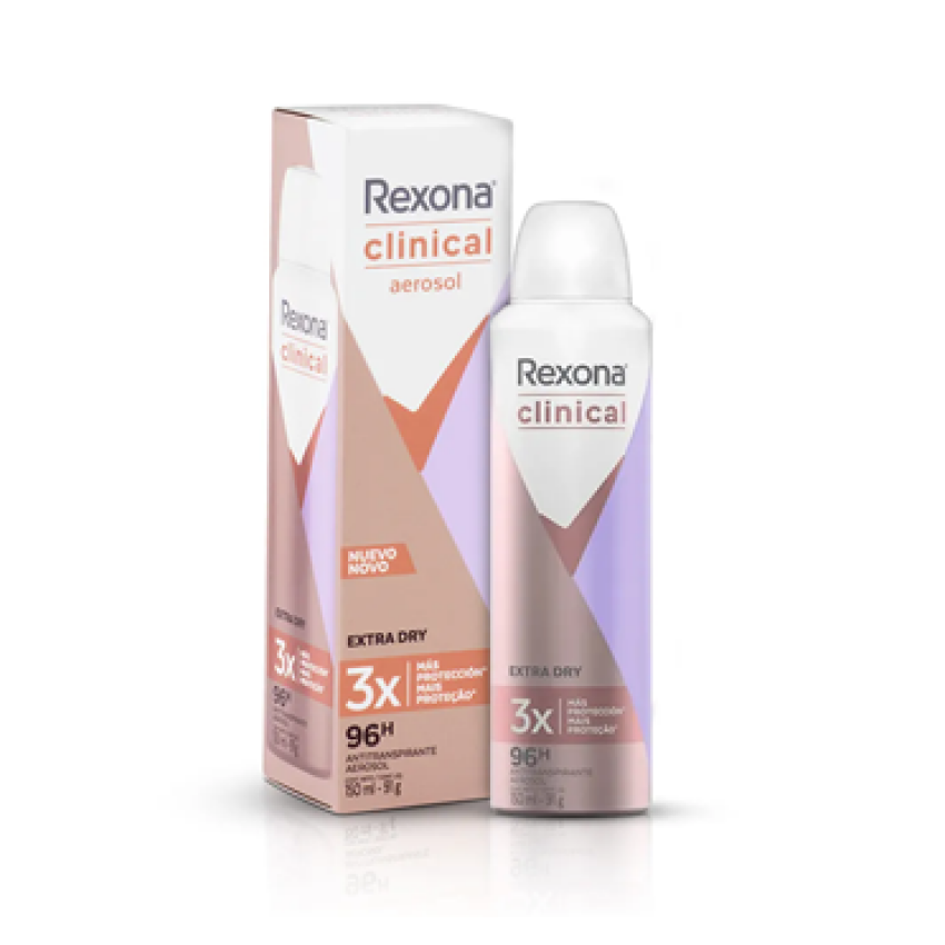 DESODORANTE AEROSOL REXONA CLINICAL EXTRA DRY 150ML