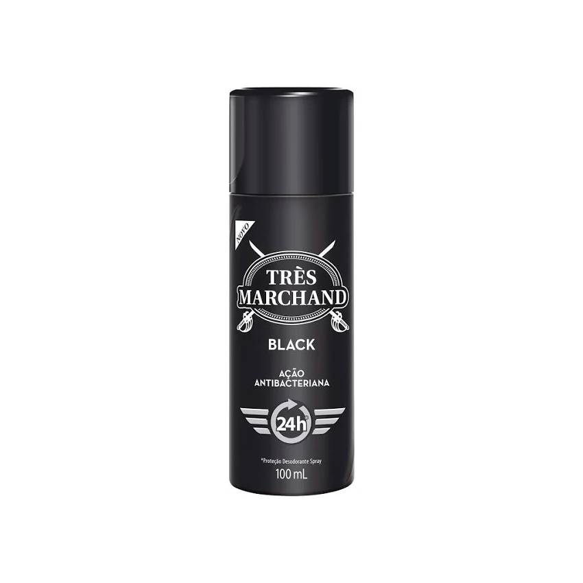 DESODORANTE SPRAY TRÊS MARCHAND BLACK 100ML
