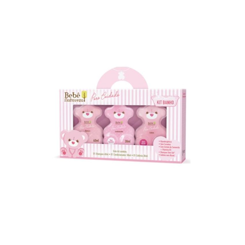 MINI KIT BEBE NATUREZA PURO CUIDADO (SH+COND+SAB LIQ)MENINA