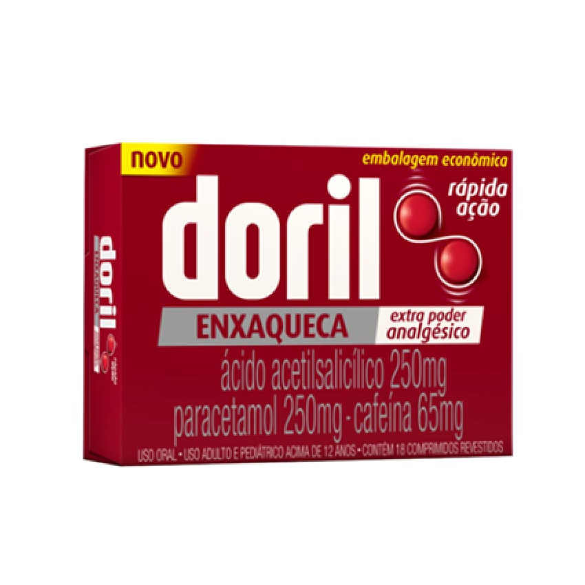 DORIL ENXAQUECA COM 18 COMPRIMIDOS
