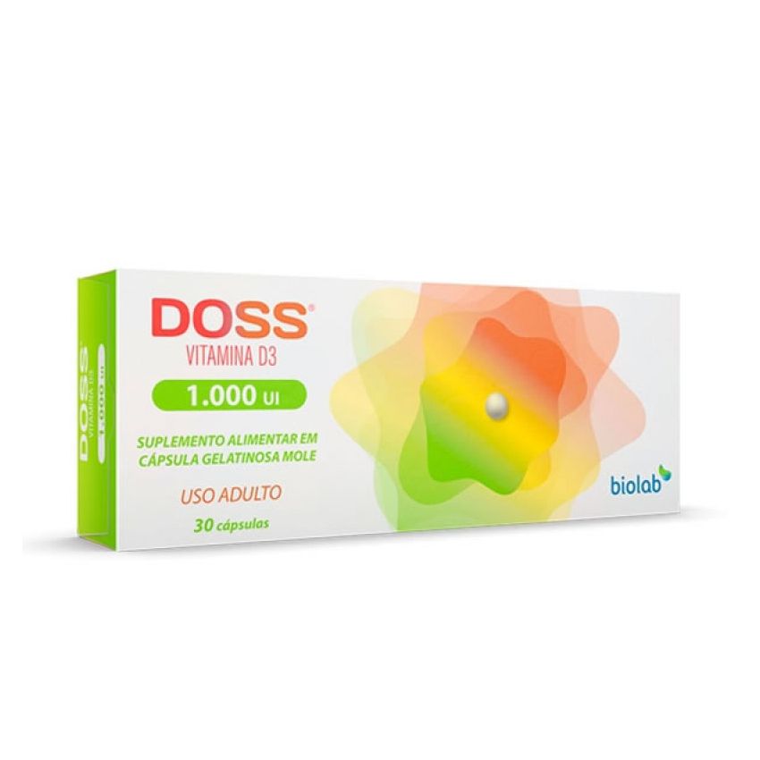 DOSS VITAMINA D3 1000UI COM 30 CÁPSULAS