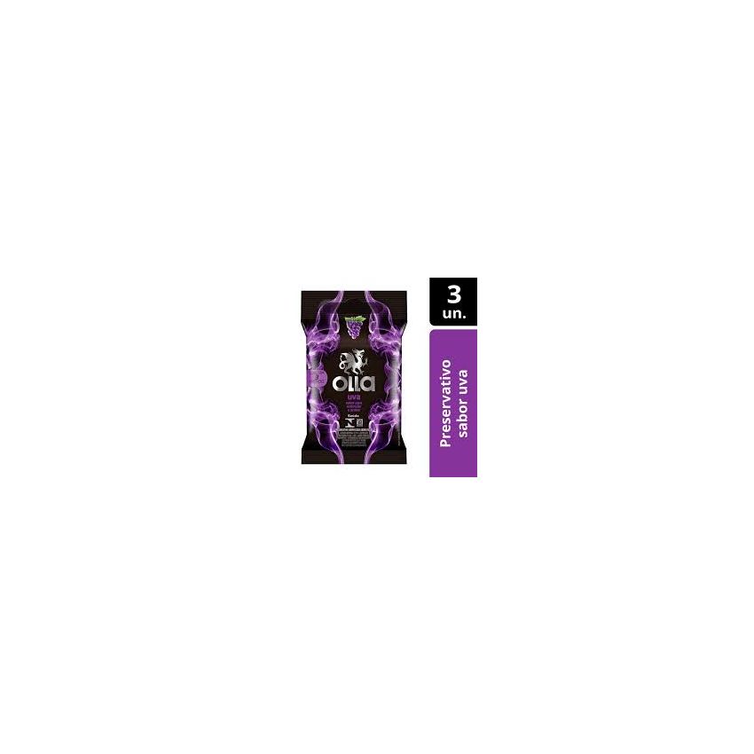 PRESERVATIVO OLLA UVA COM 3 UNIDADES