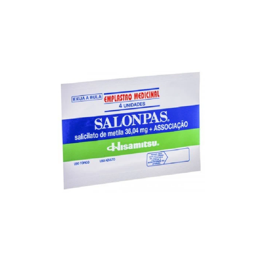 EMPLASTRO SALONPAS PEQUENA COM 4 UNIDADES