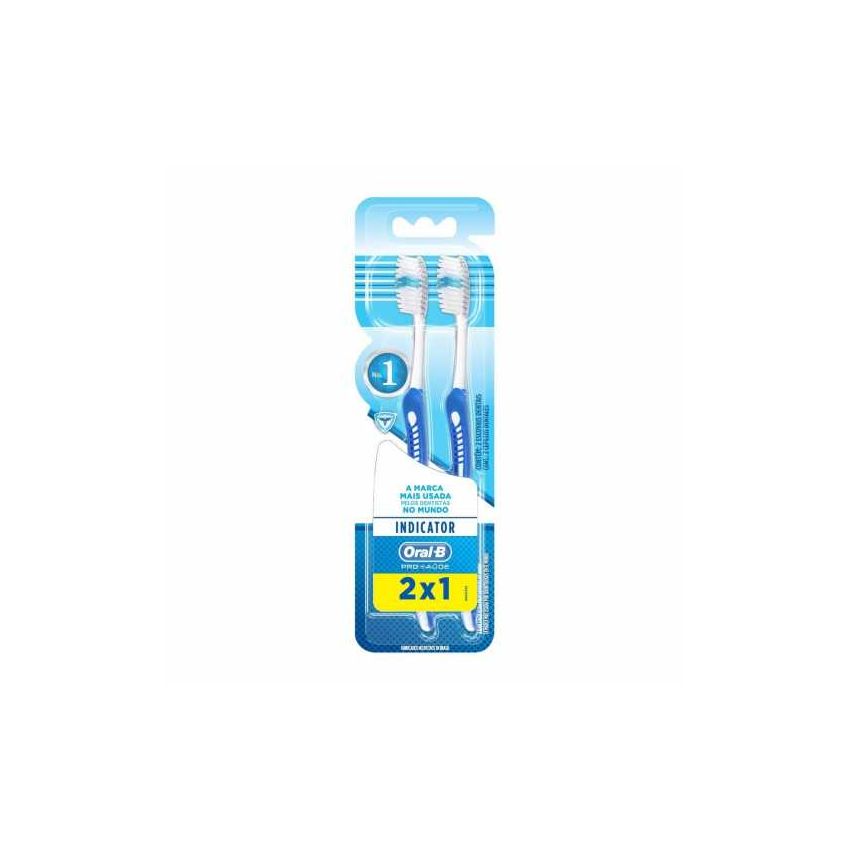 ESCOVA DENTAL ORAL-B INDICATOR PLUS 2 UNIDADES