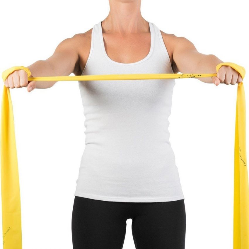 FAIXA ELASTICA EXERCICIO MERCUR AMARELA 1,5 M