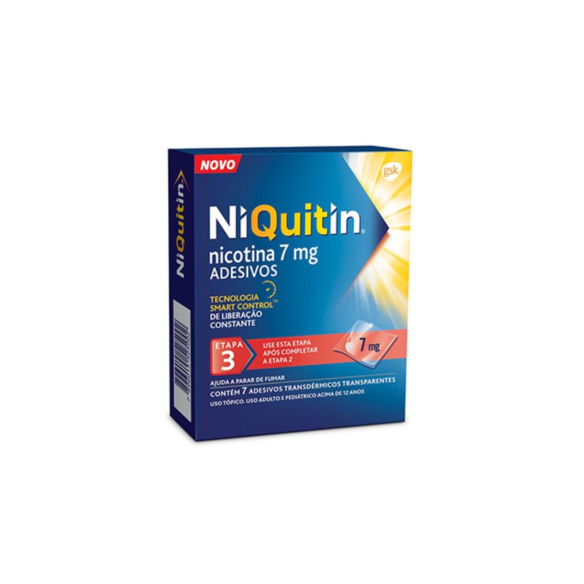 NIQUITIN 7 MG COM 7 ADESIVOS TRANSDÉRMICOS