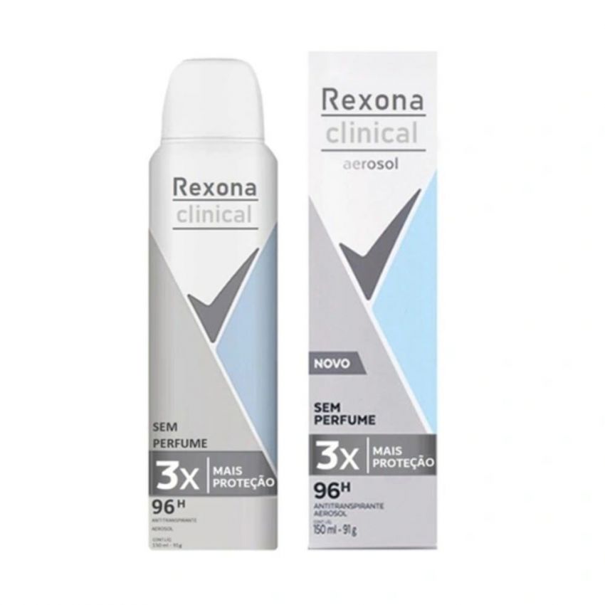 DESODORANTE AEROSOL REXONA CLINICAL SEM PERFUME 150ML