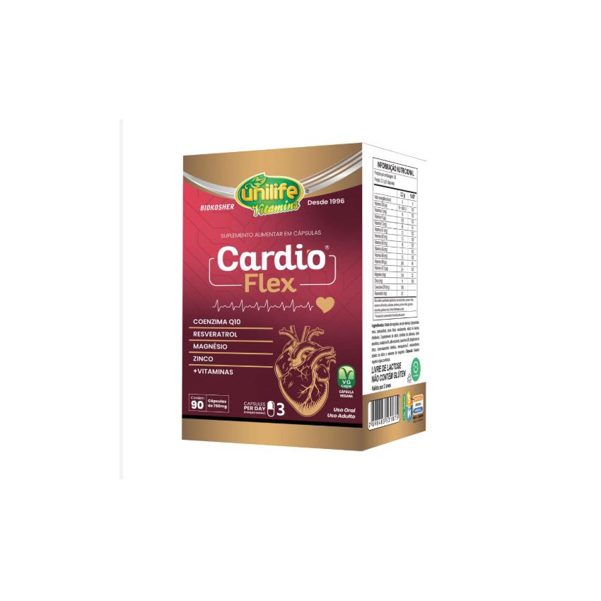 CARDIO FLEX 750 MG COM 90 CAPSULAS UNILIFE