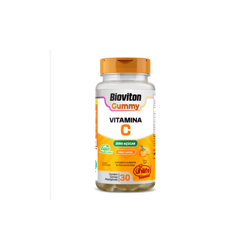 GUMMY VITAMINA C BIOVITON SAB LARANJA 2,5GR COM 30G UNILIFE