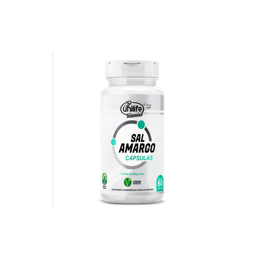 SAL AMARGO 850 MG COM 60 CAPSULAS UNILIFE