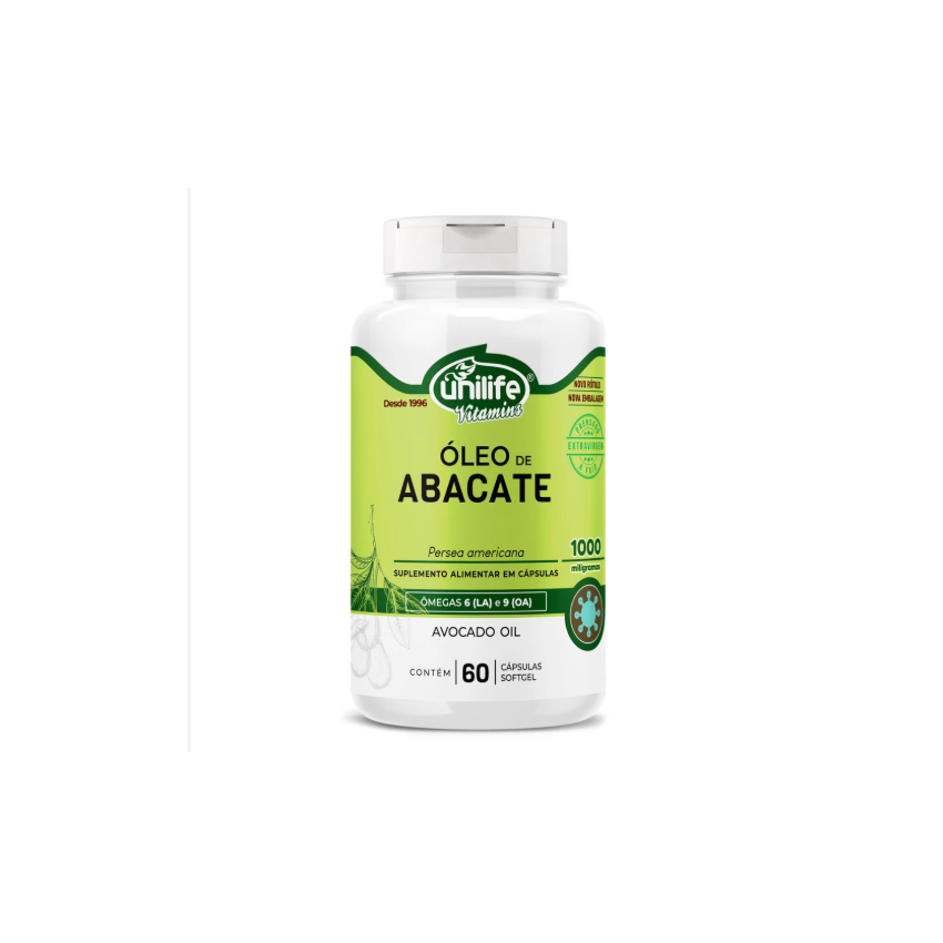 OLEO DE ABACATE 1200 MG COM 60 CAPSULAS UNILIFE