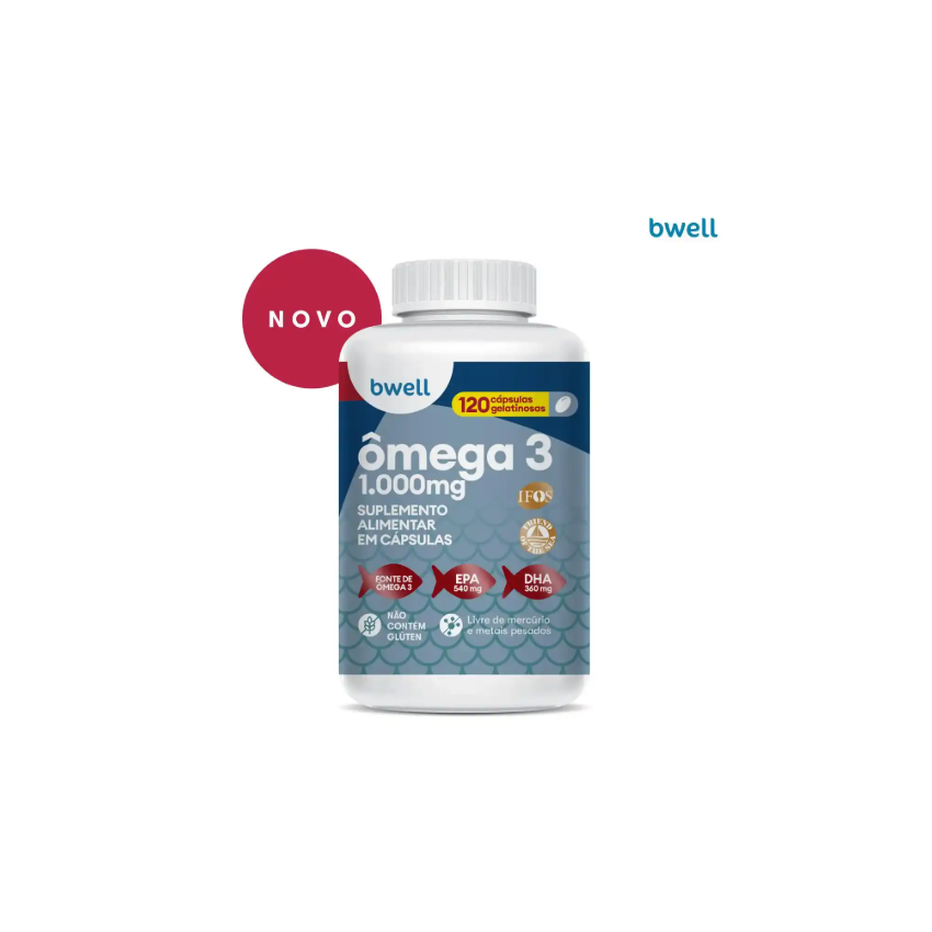 OMEGA 3 1000MG BWELL COM 120 CAPSULAS