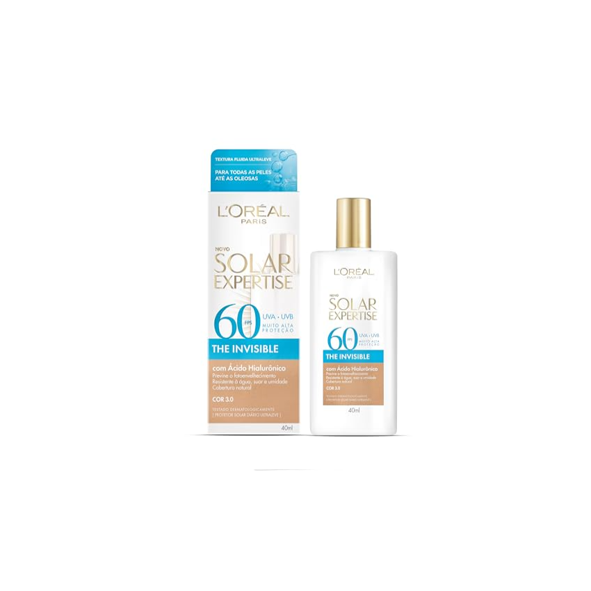 PROTETOR SOLAR L'ORÉAL THE INVISIBLE FPS60 COR 3.0 40ML