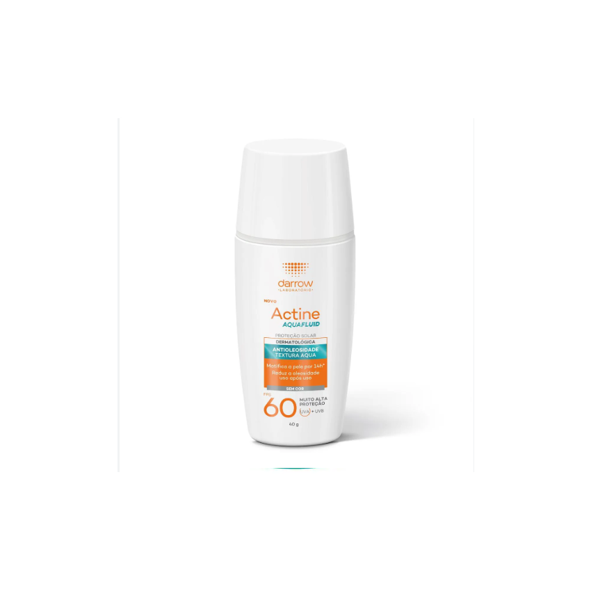 PROTETOR SOLAR ACTINE AQUAFLUID FPS60 SEM COR 40GPOU - VALIDADE 08/2026