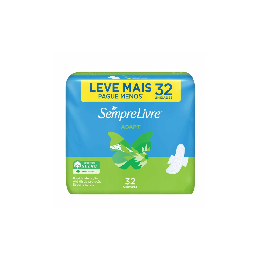 ABSORVENTE SEMPRE LIVRE SECO COM ABAS COM 32 UNI