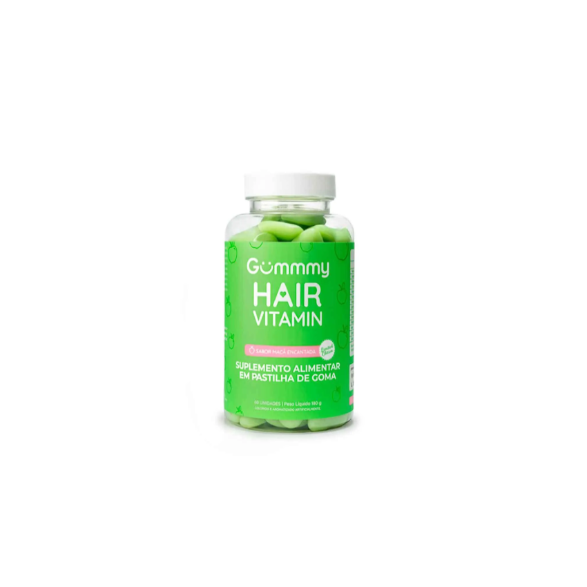 GUMMY HAIR VITAMIN CABELOS E UNHAS COM 60 UNIDADES VERDE