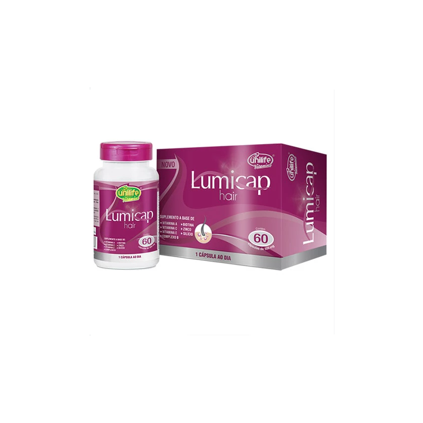 LUMICAP HAIR 500 MG COM 60 CAPSULAS UNILIFE