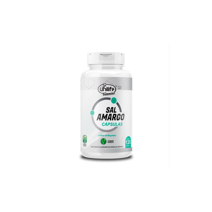 SAL AMARGO 850 MG COM 120 CAPSULAS UNILIFE